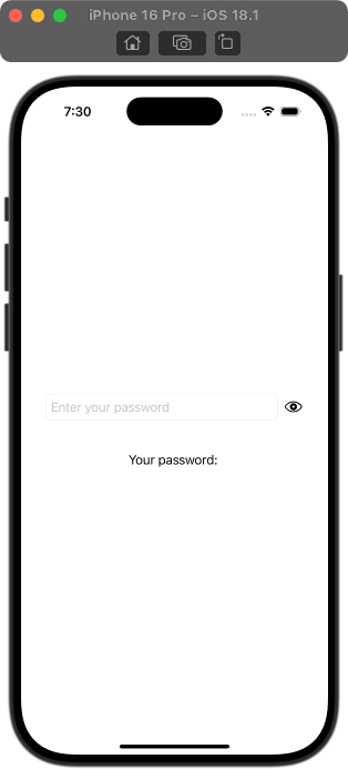 SwiftUI Example for SecureField to Show Password